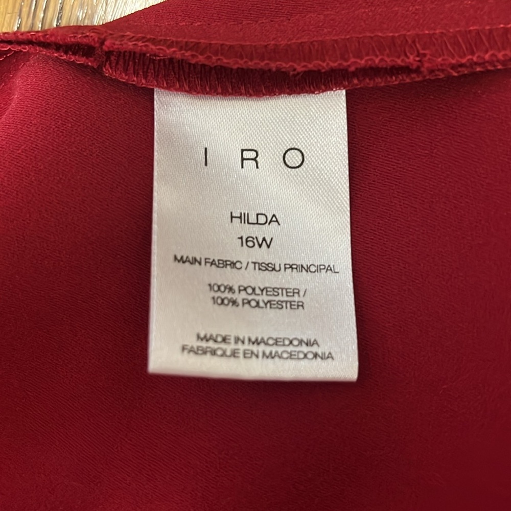 IRO Hilda Red Mini Dress with plunging open back Size 36 - Picture 5 of 6
